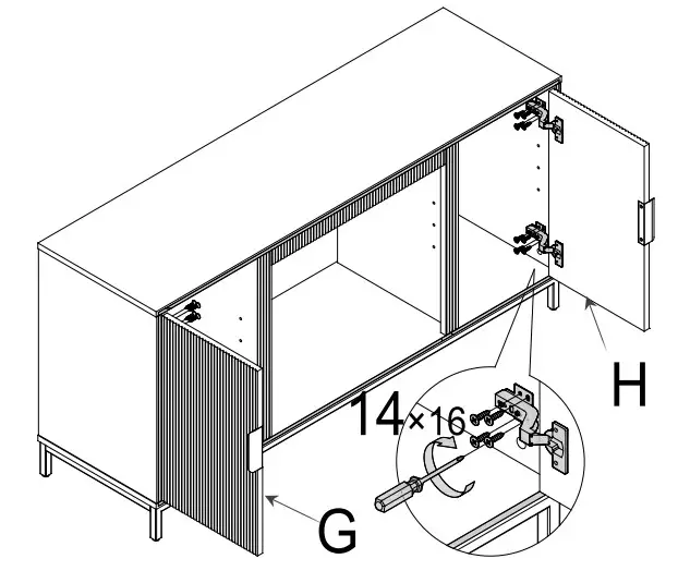 SEI Furniture FS1217356 Daltaire Smart Electric Fireplace - Attach Left door