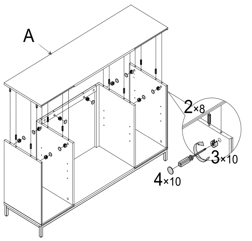 SEI Furniture FS1217356 Daltaire Smart Electric Fireplace - Attach Top panel