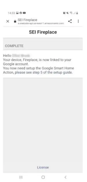 SEI Furniture FS1217356 Daltaire Smart Electric Fireplace - Google Action