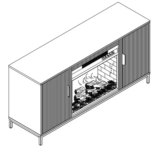 SEI Furniture FS1217356 Daltaire Smart Electric Fireplace