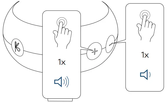 KREAFUNK aGO 2 Bluetooth Speaker - Change volume