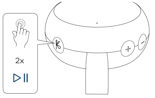 KREAFUNK aGO 2 Bluetooth Speaker - Play pause