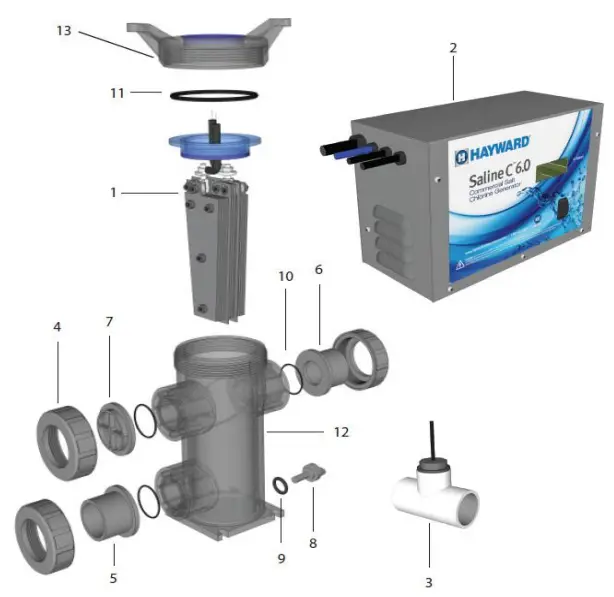HAYWARD-HCSC60-Saline-C-6.0-Commercial-Salt-Chlorine-Generator-fig-10