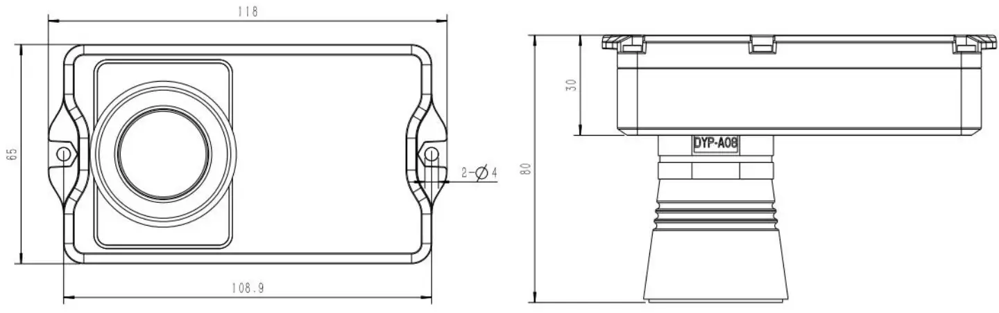 Milesight EM400 UDL Ultrasonic Distance Sensor - Dimensions
