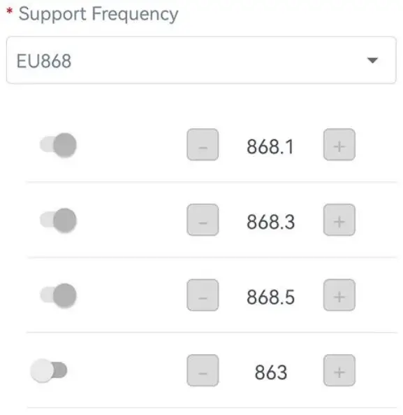Milesight EM400 UDL Ultrasonic Distance Sensor - Frequency