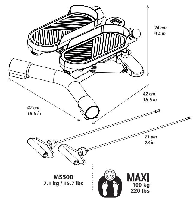 DECATHLON MS 500 Stepper Ivory Pink