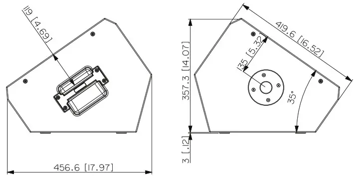 RCF NX 912 SMA Professional Active Stage Monitors - DIMENSIONS 4