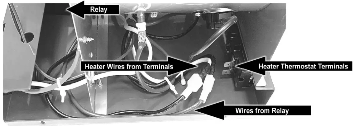 ACF Greenhouses D4410 24v Control Kit for 240v Electric Heater - wire on the heater