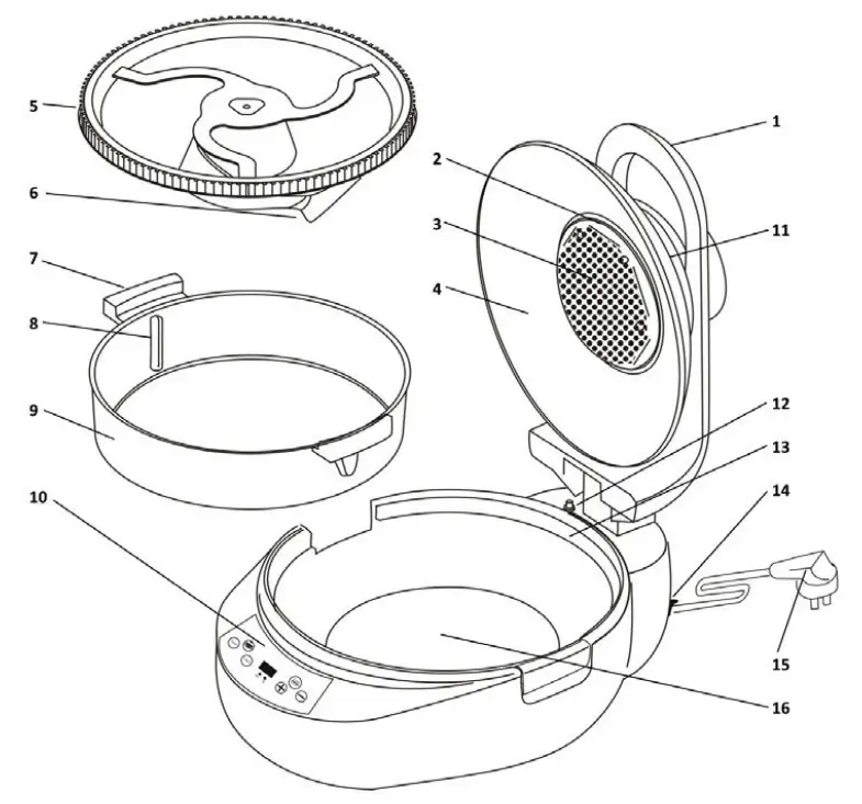 Steba HF 2050 Fry'n Cook Air Fryer - parts
