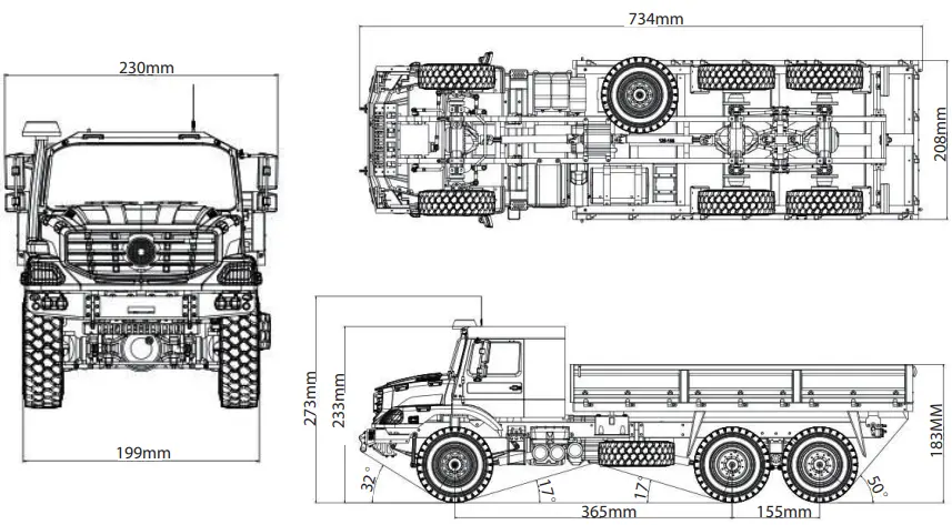 RC4WD VV-JD00038 1-14 Overland 6x6 RTR RC Truck w- Utility Bed-fig2