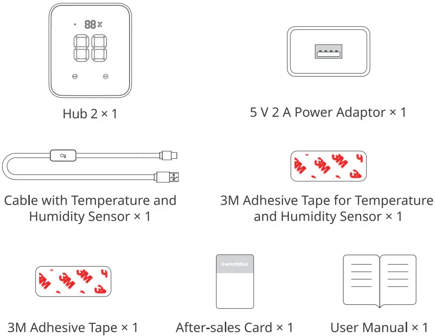 Switchbot Hub 2 Thermometer Hygrometer - Package Contents