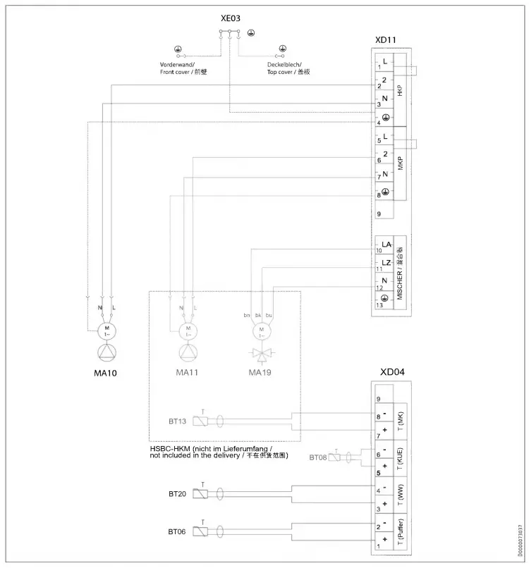 STIEBEL ELTRON HSBC 200 L Integral Cylinder - diagram