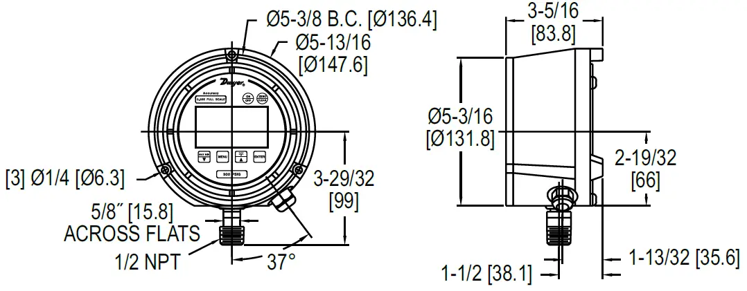 Dwyer-DSGT-101-C0S-Series-DSGT-Digital-Indicating-Transmitter-fig-1