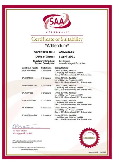 FIG 24 SAA CERTIFICATE