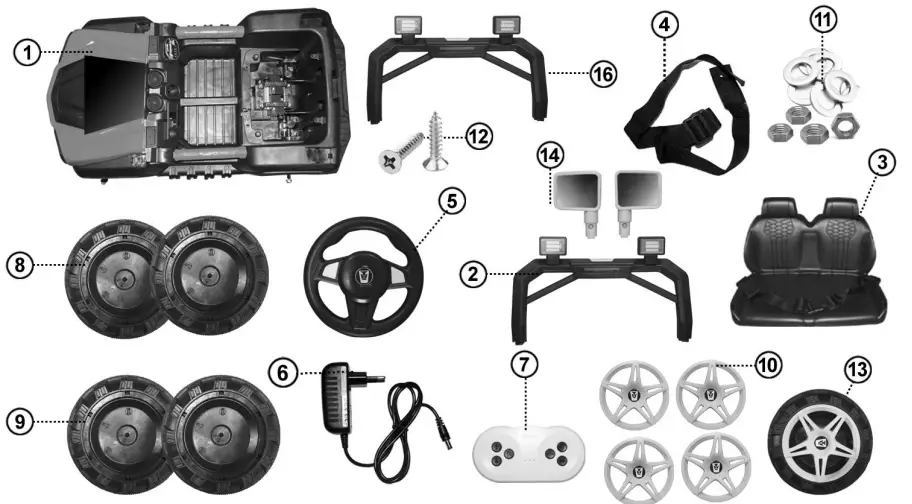 babyhug Azure ATV Ride On Jeep - accessoris