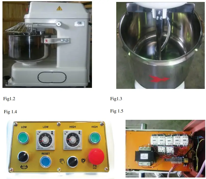 IBE KL100R Spiral Mixer - Main Machine Components