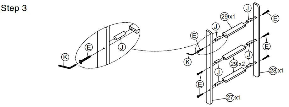QualFurn WF286205 Twin Twin House Bunk Bed - PARTS 3