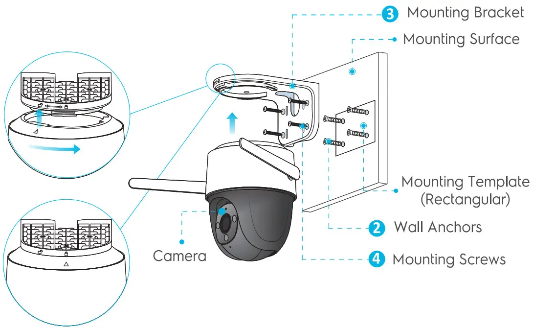 AMCREST ASH47-W Outdoor Wi-Fi Security Camera - Wall Mount