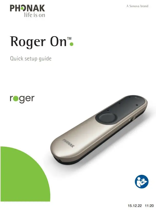 PHONAK Roger On V2 Hearing Aid Microphone Installation Guide