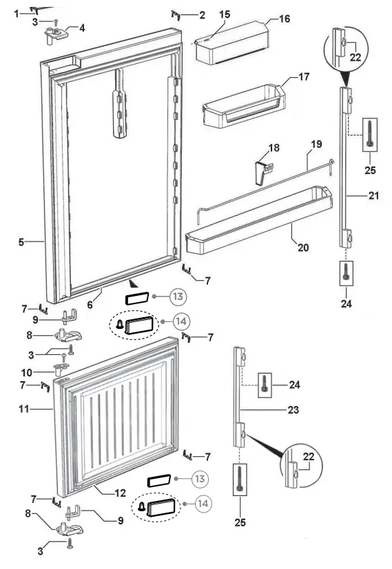 FISHER PAYKEL RF522BRWFD5 FP BI Refrigerator Freezer - Fig 2
