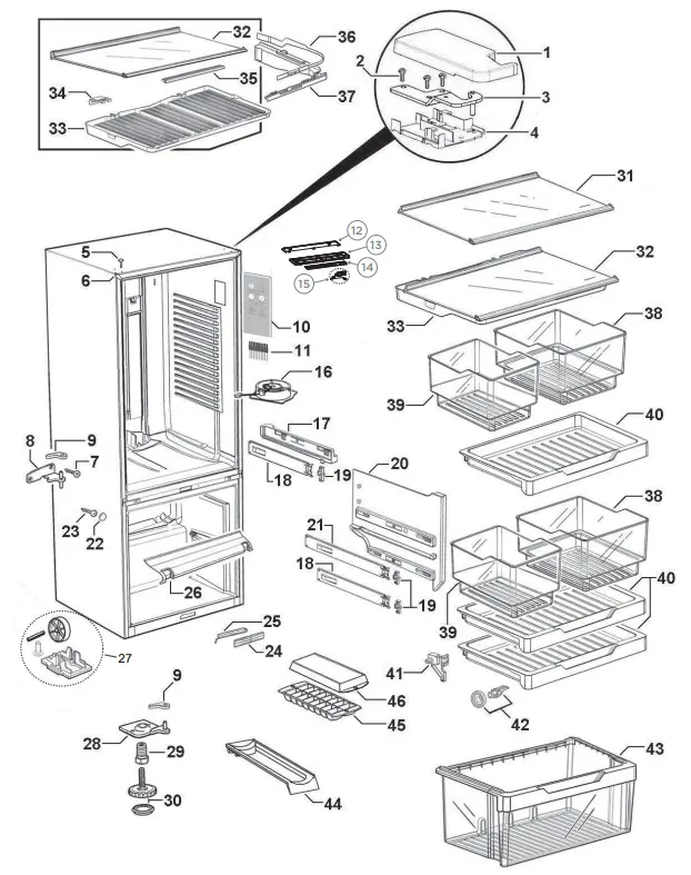 FISHER PAYKEL RF522BRWFD5 FP BI Refrigerator Freezer - Fig 5
