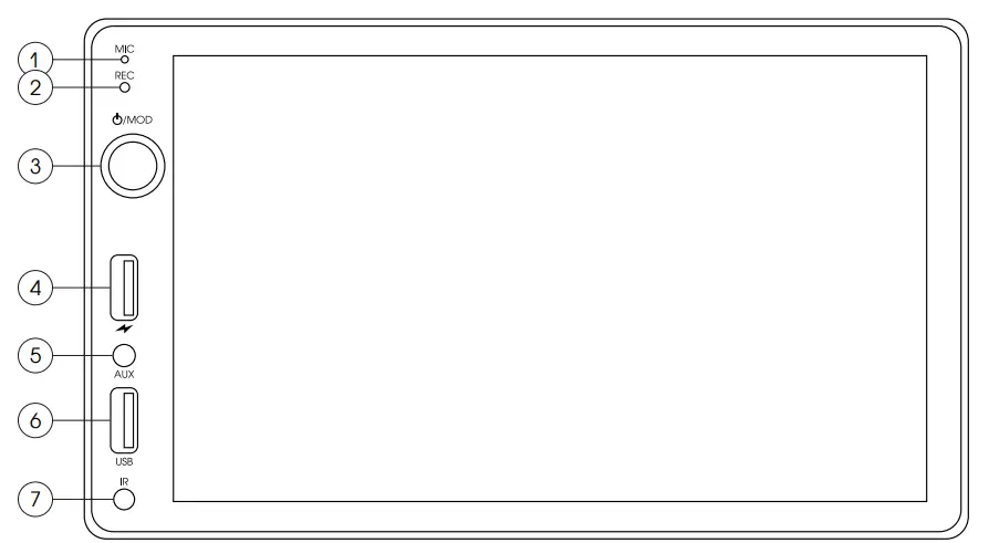 CENTEK CT-8123 Car Audio - FRONT PANEL