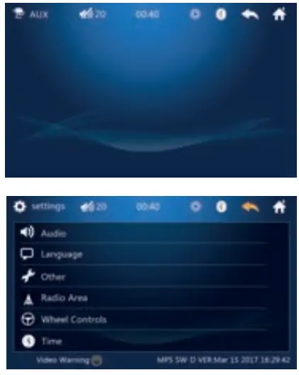 CENTEK CT-8123 Car Audio - setting 3