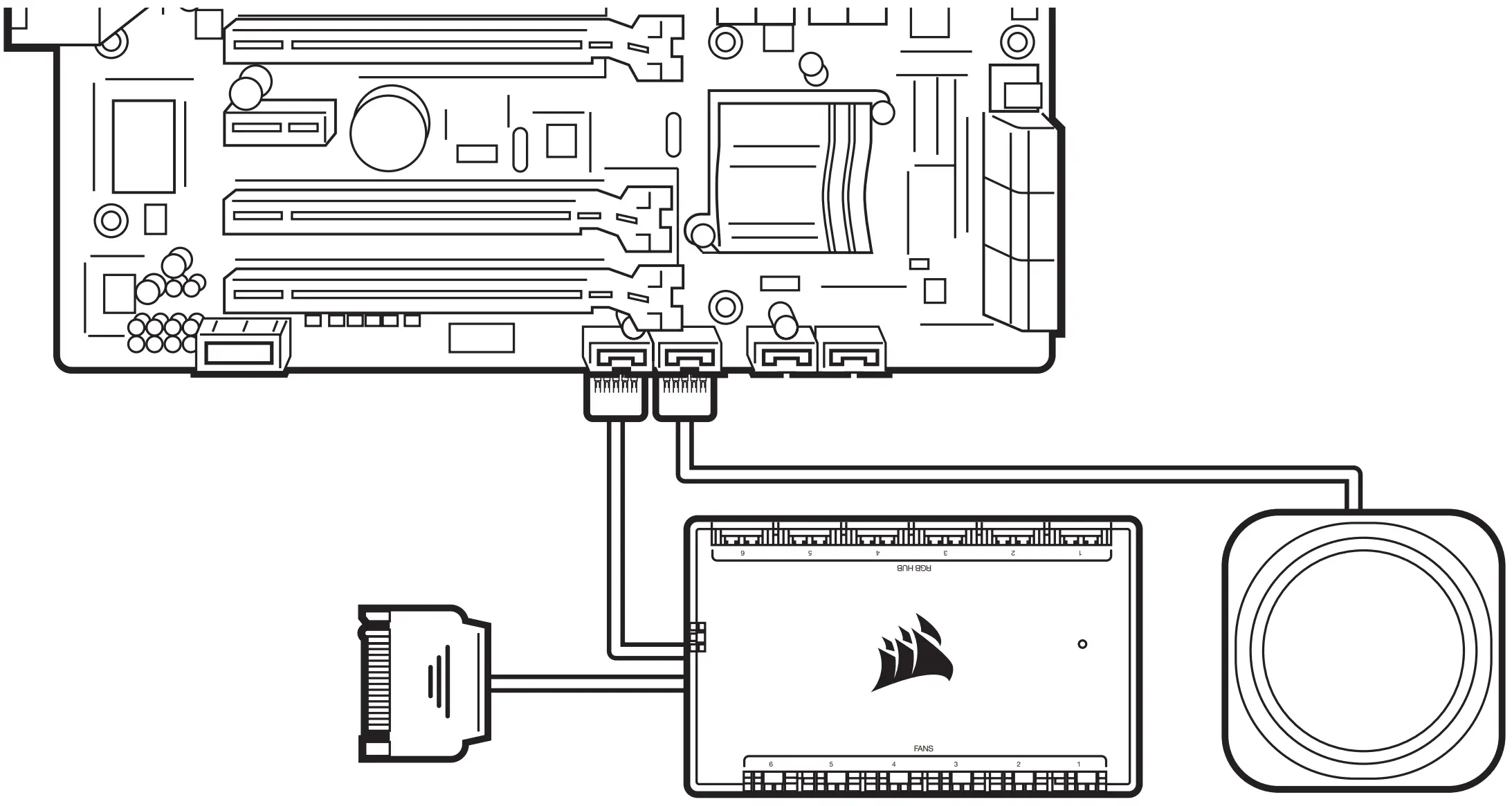 CONNECT COMMANDER CORE AND ELITE LCD XT MODULE TO USB 2.0 HEADER AND POWER