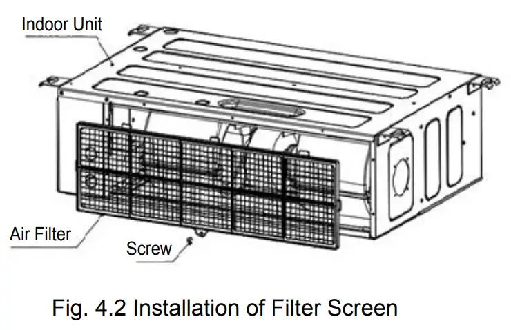 Cooper Hunter CHV-05SDLSP Manual Ducted unit LSP - Filter Screen