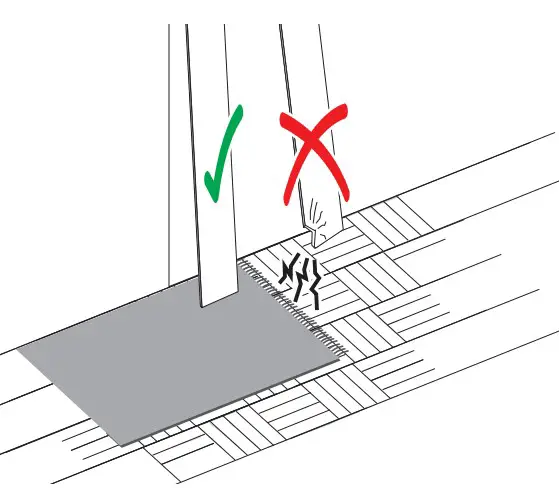 Damages during assembly