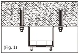 Bella Depot badt1304_2 Retractable Ceiling Fan - mounting bracket 1