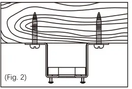 Bella Depot badt1304_2 Retractable Ceiling Fan - mounting bracket 2
