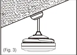 Bella Depot badt1304_2 Retractable Ceiling Fan - mounting bracket 3