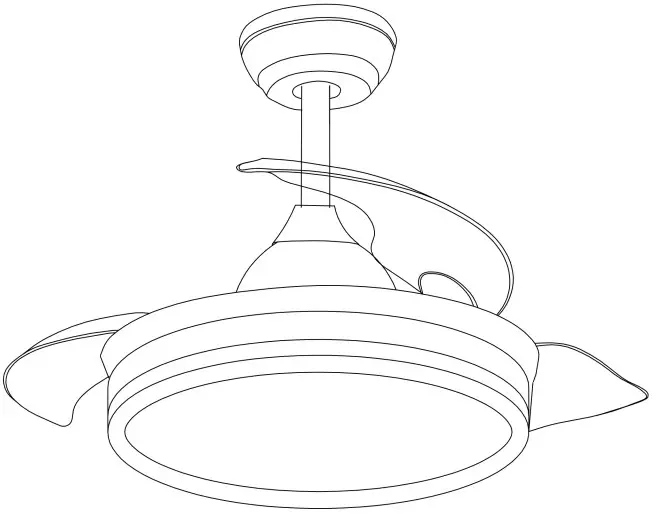 Bella Depot badt1304_2 Retractable Ceiling Fan