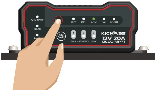 KICKASS KADCDC20A 40A DCDC Charger and 8M Heavy Duty DCDC Wiring Kit - CHARGING LIGHTS 2