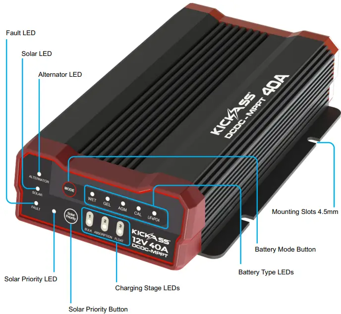 KICKASS KADCDC20A 40A DCDC Charger and 8M Heavy Duty DCDC Wiring Kit - PRODUCT OVERVIEW