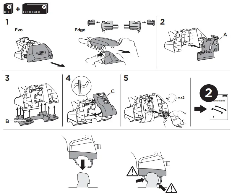 THULE Kit 186133 Evo Flush Rail - Fig 1