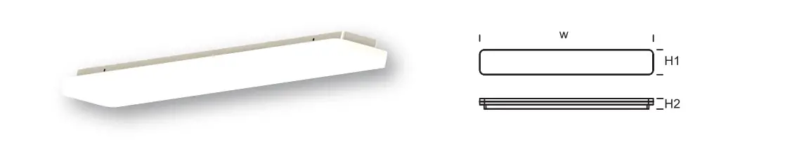 HALCYON LED335 W34A Slice 900mm LED Ceiling Batten