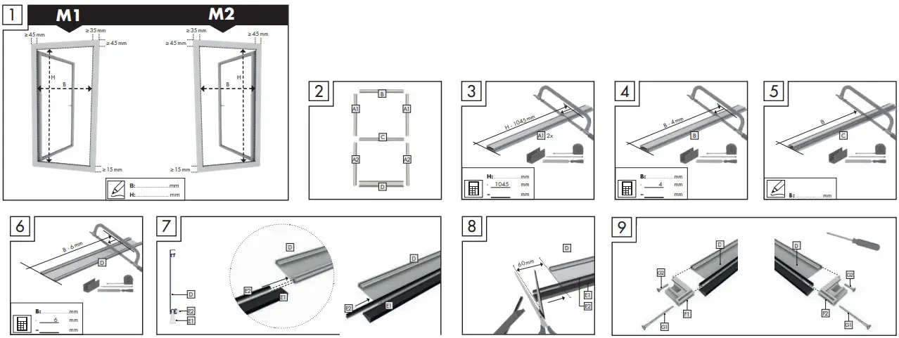 LIVARNO 407997 QA734 Aluminium Door Insect Screen - fig 2