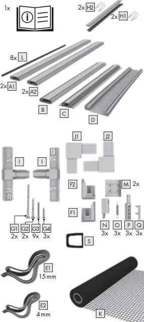 LIVARNO 407997 QA734 Aluminium Door Insect Screen - fig 9