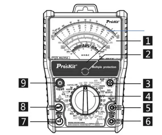 Pro sKit MT-2207 Protective Multifunction Analog Multimeter fig 1