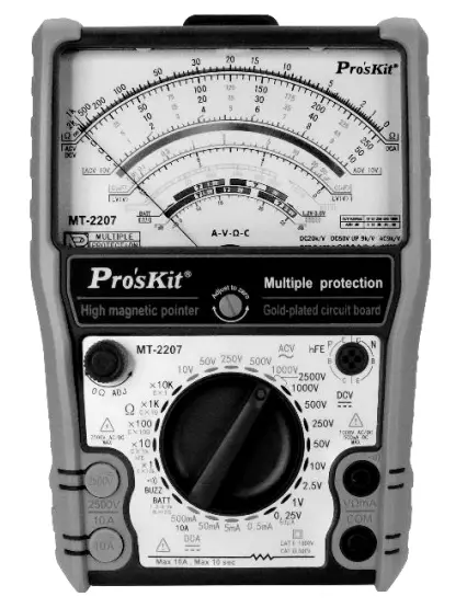Pro sKit MT-2207 Protective Multifunction Analog Multimeter product