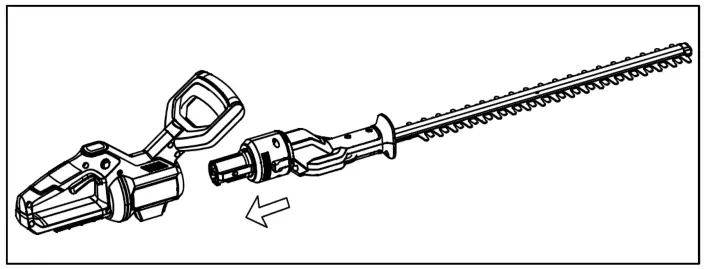 COBRA HT50LRH24V 24V Cordless Long Reach Hedge Trimmer - ASSEMBLY