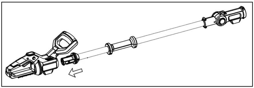 COBRA HT50LRH24V 24V Cordless Long Reach Hedge Trimmer - HEDGE TRIMMER 1