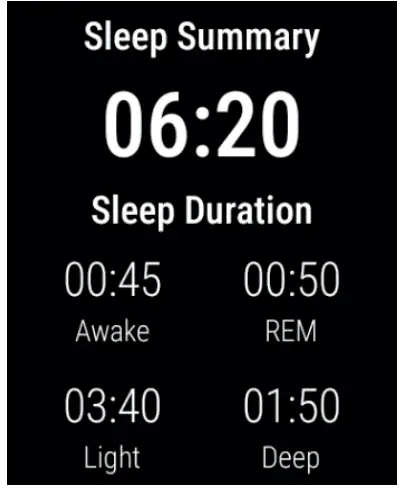 Sleep Summary