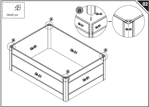 Outsunny 845-452V01 Raised Bed Planter 06