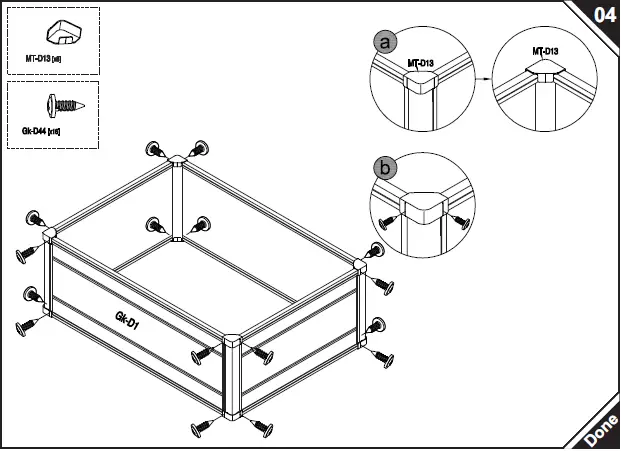 Outsunny 845-452V01 Raised Bed Planter 08