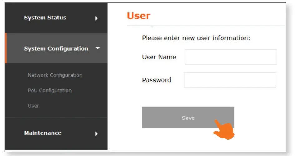 Changing the User Name and Password