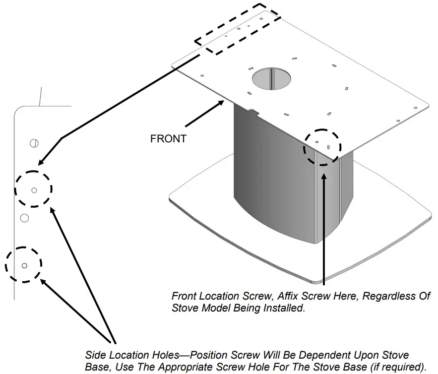 ARADA DEVON LOG FAR M Series Farringdon Freestanding Stove - Front Location Screw