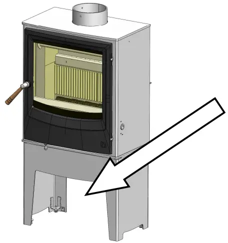 ARADA DEVON LOG FAR M Series Farringdon Freestanding Stove - Looking At Front of Unit